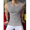 image:imageRoseSeek Mens Summer Tank Tops Sleeveless Undershirts Tank Basic Workout Gym Muscle ShirtsLight Grey