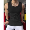 image:imageRoseSeek Mens Summer Tank Tops Sleeveless Undershirts Tank Basic Workout Gym Muscle ShirtsPure Black