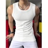 image:imageRoseSeek Mens Summer Tank Tops Sleeveless Undershirts Tank Basic Workout Gym Muscle ShirtsWhite