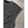 image:imageRoseSeek Mens Summer Washed Tank Tops Sleeveless Shirts Crewneck Cap Sleeve Crop Top Vintage Muscle T ShirtsBlack