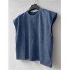 image:imageRoseSeek Mens Summer Washed Tank Tops Sleeveless Shirts Crewneck Cap Sleeve Crop Top Vintage Muscle T ShirtsBlue