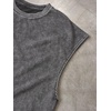 image:imageRoseSeek Mens Summer Washed Tank Tops Sleeveless Shirts Crewneck Cap Sleeve Crop Top Vintage Muscle T ShirtsDark Deep Grey