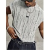 image:imageRoseSeek Mens Summer Washed Tank Tops Sleeveless Shirts Crewneck Cap Sleeve Crop Top Vintage Muscle T ShirtsRipped Grey
