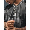 image:imageRoseSeek Mens Vintage Satin Jersey Shirts V Neck Short Sleeve Graphic Tees Basketball T Shirt StreetwearBlack