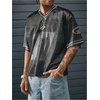 image:imageRoseSeek Mens Vintage Satin Jersey Shirts V Neck Short Sleeve Graphic Tees Basketball T Shirt StreetwearBlack
