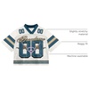 image:imageRoseSeek Mens Y2K Mesh Jersey Shirts V Neck Half Sleeve Number Graphic Tees Color Block Sport T ShirtDeep Blue White