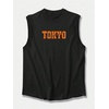 image:imageRoseSeek Retro Graphic Tank Top for Men Crew Neck Summer Sleeveless Tops Hippop StreetwearBlack and Orange
