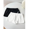image:imageRoseSeek Womens 2 Packs Drawstring Waist Sweat Shorts Low Rise Workout Track Shorts Casual LoungeBlack and White