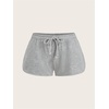 image:imageRoseSeek Womens 2 Packs Drawstring Waist Sweat Shorts Low Rise Workout Track Shorts Casual LoungeGrey and White