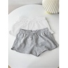 image:imageRoseSeek Womens 2 Packs Drawstring Waist Sweat Shorts Low Rise Workout Track Shorts Casual LoungeGrey and White