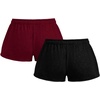 image:imageRoseSeek Womens 2 Packs Drawstring Waist Sweat Shorts Low Rise Workout Track Shorts Casual LoungeRed and Black