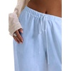 image:imageRoseSeek Womens Beach Cover Ups Wide Leg Loose Linen Pants Swimsuit Coverup Summer Vacation Outfits 2026Bright Blue