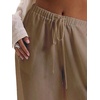 image:imageRoseSeek Womens Beach Cover Ups Wide Leg Loose Linen Pants Swimsuit Coverup Summer Vacation Outfits 2026Brown
