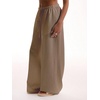 image:imageRoseSeek Womens Beach Cover Ups Wide Leg Loose Linen Pants Swimsuit Coverup Summer Vacation Outfits 2026Brown
