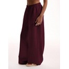 image:imageRoseSeek Womens Beach Cover Ups Wide Leg Loose Linen Pants Swimsuit Coverup Summer Vacation Outfits 2026Burgundy