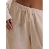 image:imageRoseSeek Womens Beach Cover Ups Wide Leg Loose Linen Pants Swimsuit Coverup Summer Vacation Outfits 2026Khaki