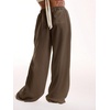 image:imageRoseSeek Womens Beach Cover Ups Wide Leg Loose Linen Pants Swimsuit Coverup Summer Vacation Outfits 2026Medium Brown