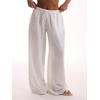 image:imageRoseSeek Womens Beach Cover Ups Wide Leg Loose Linen Pants Swimsuit Coverup Summer Vacation Outfits 2026Pure White