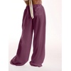 image:imageRoseSeek Womens Beach Cover Ups Wide Leg Loose Linen Pants Swimsuit Coverup Summer Vacation Outfits 2026Red Violet
