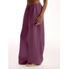 image:imageRoseSeek Womens Beach Cover Ups Wide Leg Loose Linen Pants Swimsuit Coverup Summer Vacation Outfits 2026Red Violet