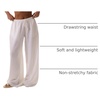 image:imageRoseSeek Womens Beach Cover Ups Wide Leg Loose Linen Pants Swimsuit Coverup Summer Vacation Outfits 2026White
