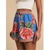 image:imageRoseSeek Womens Boho Floral Summer Shorts High Waisted Wide Leg Tropical Holiday Vacation ShortsBlue