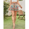 image:imageRoseSeek Womens Boho Floral Summer Shorts High Waisted Wide Leg Tropical Holiday Vacation ShortsGreen Beige Red