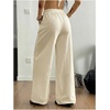 image:imageRoseSeek Womens Boho Wide Leg Linen Pants Drawstring Waist Casual Loose Trousers Vacation OutfitsWhite Beige