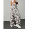 image:imageRoseSeek Womens Camo Pants Wide Leg Baggy Sweatpants Drawstring Waist Y2k Stweat Pants Joggers StreetwearGrey