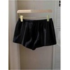 image:imageRoseSeek Womens Drawstring High Waisted Button Front Mini Shorts Loose Wide Leg Track Shorts Casual LoungeBlack