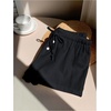 image:imageRoseSeek Womens Drawstring High Waisted Button Front Mini Shorts Loose Wide Leg Track Shorts Casual LoungeBlack