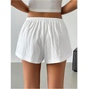 image:imageRoseSeek Womens Drawstring High Waisted Button Front Mini Shorts Loose Wide Leg Track Shorts Casual LoungeWhite