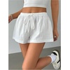 image:imageRoseSeek Womens Drawstring High Waisted Button Front Mini Shorts Loose Wide Leg Track Shorts Casual LoungeWhite