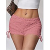 image:imageRoseSeek Womens Drawstring Lace Up Frill Drop Waist Shorts Skinny Y2k Summer Mini ShortsPink