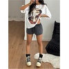 image:imageRoseSeek Womens Drawstring Waist Summer Mini Shorts Low Rise Gym Athletic Shorts StreetwearBlack