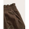 image:imageRoseSeek Womens Embroidered Corduroy Shorts Elastic High Waisted Straight Leg Casual Lounge ShortsCoffee Brown