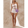 image:imageRoseSeek Womens Floral Lace Drop Waist Booty Shorts Skinny Y2k Summer Mini ShortsWhite