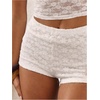 image:imageRoseSeek Womens Floral Lace Drop Waist Booty Shorts Skinny Y2k Summer Mini ShortsWhite