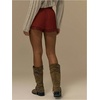 image:imageRoseSeek Womens Lace Trim Shorts Mid Rise Cute Mini Shorts Lolita Summer OutfitsRust Brown