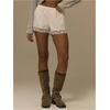 image:imageRoseSeek Womens Lace Trim Shorts Mid Rise Cute Mini Shorts Lolita Summer OutfitsWhite