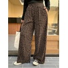 image:imageRoseSeek Womens Leopard Cheetah Corduroy Wide Leg Pants Elastic High Waisted Baggy Pants Casual TrousersMulticolor