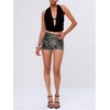 image:imageRoseSeek Womens Leopard Sequin Mini Shorts Drop Waist Skinny Y2K Shorts Club Rave BottomsBlack