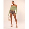 image:imageRoseSeek Womens Low Rise Mini Shorts Y2k Skinny Micro Booty Shorts Summer Hot Pants Party Rave Streetwear 2026Dots Brown