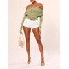 image:imageRoseSeek Womens Low Rise Mini Shorts Y2k Skinny Micro Booty Shorts Summer Hot Pants Party Rave Streetwear 2026White