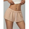 image:imageRoseSeek Womens Low Rise SweatShorts Elastic Drawstring Waist Sweat Shorts Summer Running Lounge Mini ShortsApricot