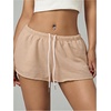 image:imageRoseSeek Womens Low Rise SweatShorts Elastic Drawstring Waist Sweat Shorts Summer Running Lounge Mini ShortsApricot