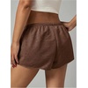image:imageRoseSeek Womens Low Rise SweatShorts Elastic Drawstring Waist Sweat Shorts Summer Running Lounge Mini ShortsBrown