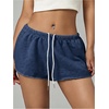 image:imageRoseSeek Womens Low Rise SweatShorts Elastic Drawstring Waist Sweat Shorts Summer Running Lounge Mini ShortsDark Blue