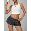image:imageRoseSeek Womens Low Rise SweatShorts Elastic Drawstring Waist Sweat Shorts Summer Running Lounge Mini ShortsDark Grey