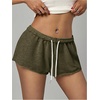 image:imageRoseSeek Womens Low Rise SweatShorts Elastic Drawstring Waist Sweat Shorts Summer Running Lounge Mini ShortsGreen